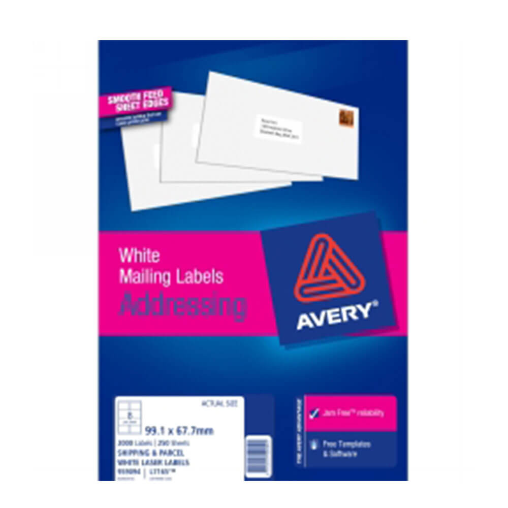 Etichetta Laser Avery Parcel 250PK