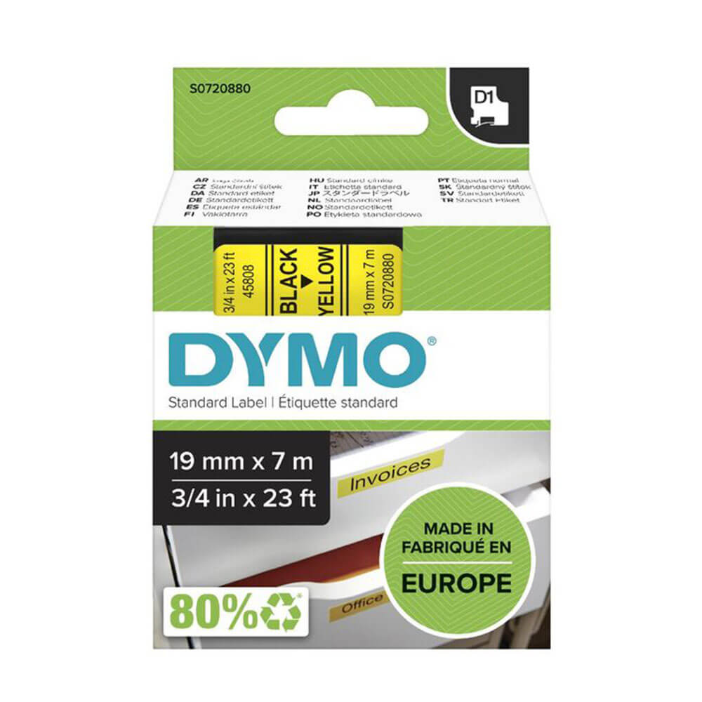 Dymo d1 båndetikett 19mmx7m