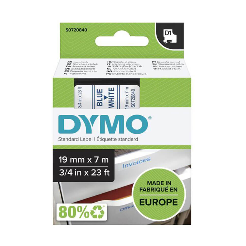 Dymo d1 båndetikett 19mmx7m