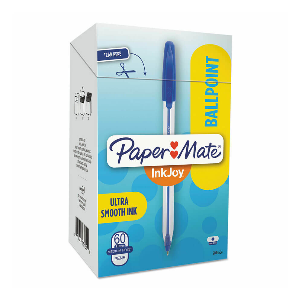  Papermate Inkjoy Stift mit mittlerer Spitze, 1,0 mm, 60 Stück