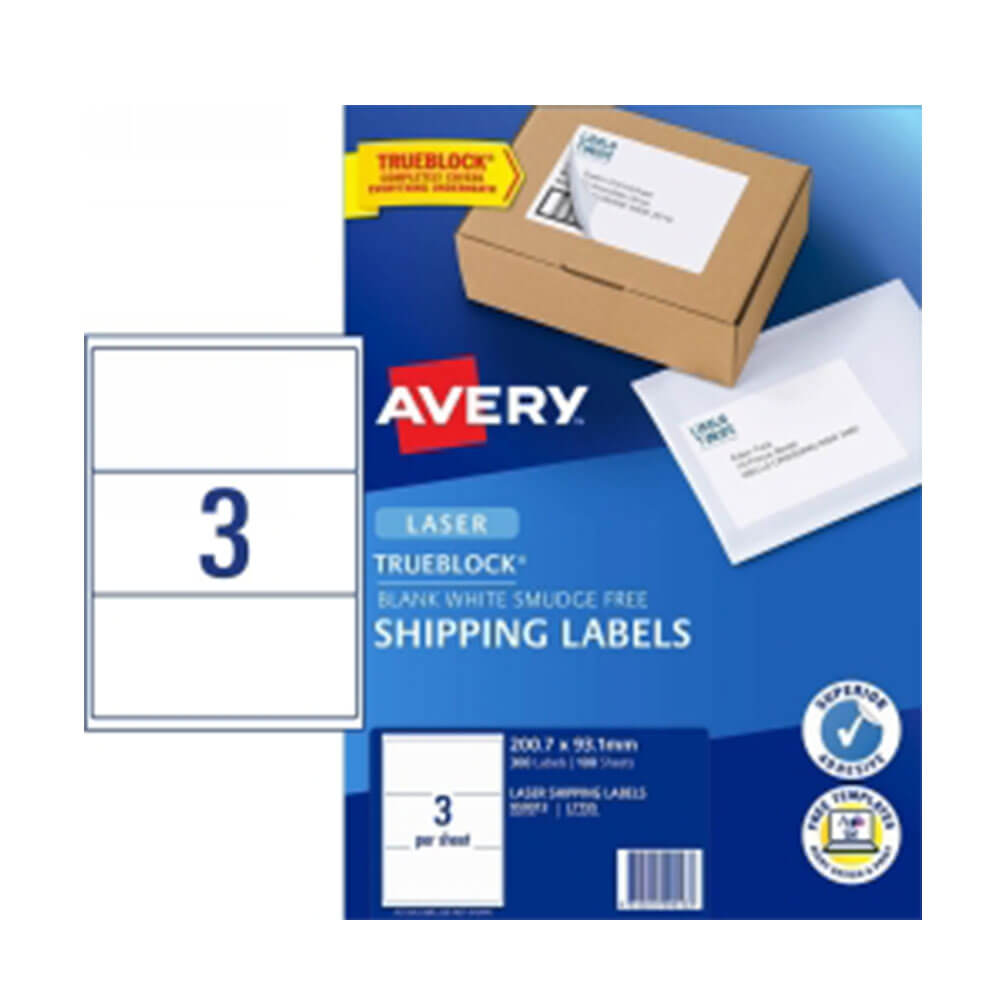 Avery scheepvaartlabel wit 100pk