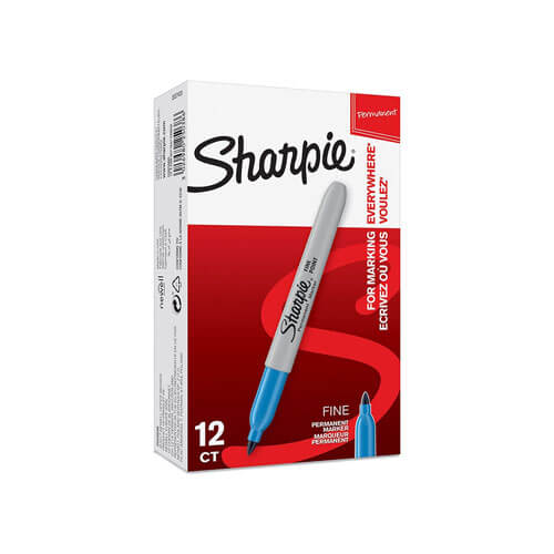 Sharpie Permanent Fine Marker 1.0mm (12pk)