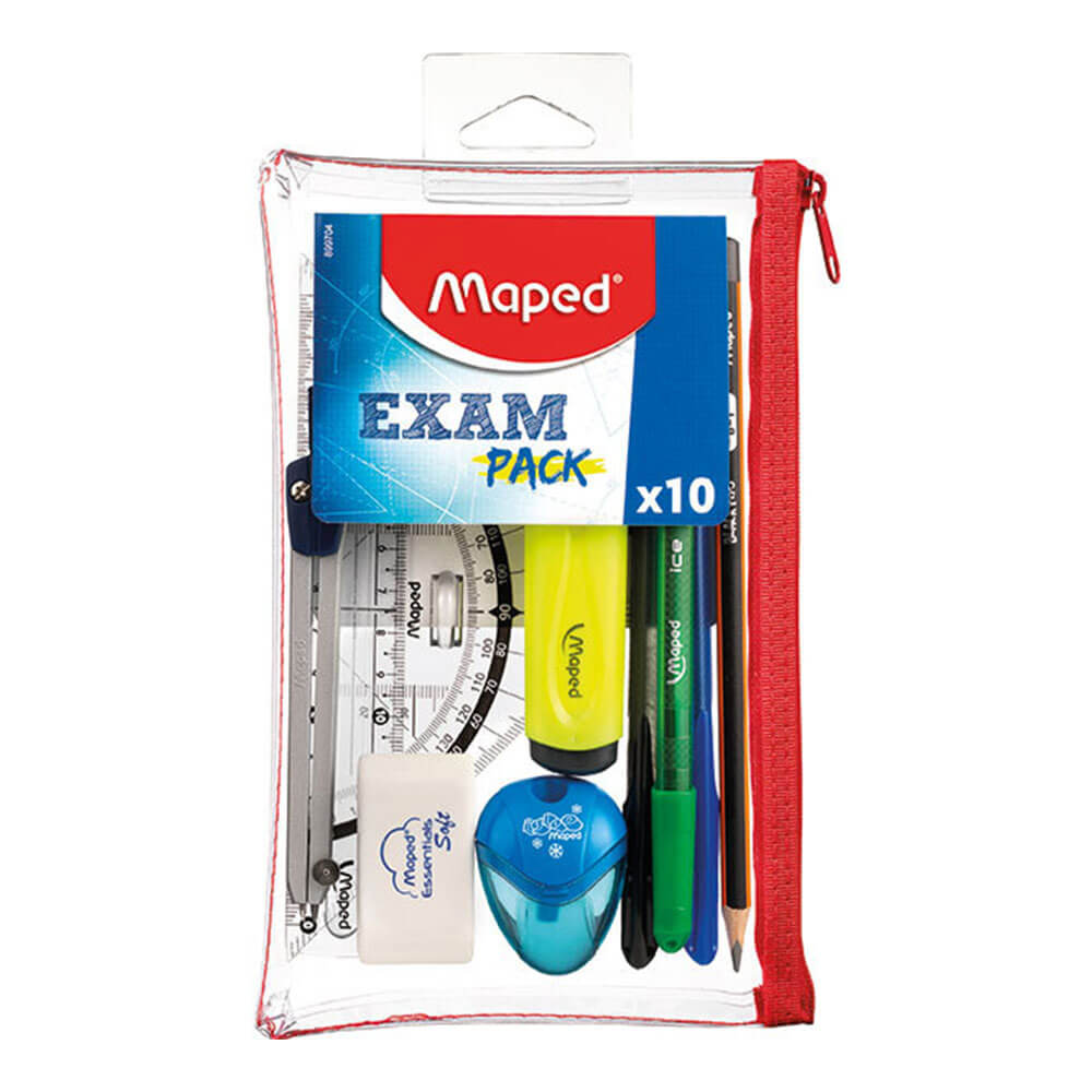 Gemaped Pencil Case Student Kit 10PCS transparant