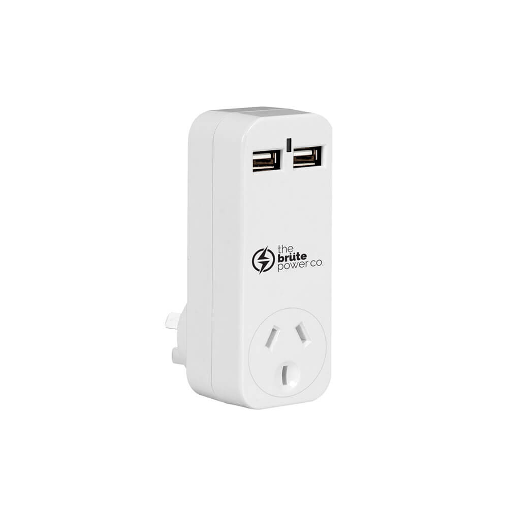 The Brute Power Co. One Socket Adapter (bianco)