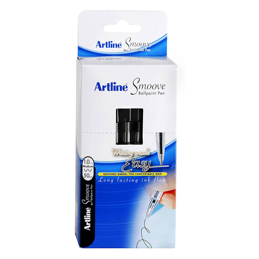 Artline Ballpoint Smiove Pen 1 mm (50pk)