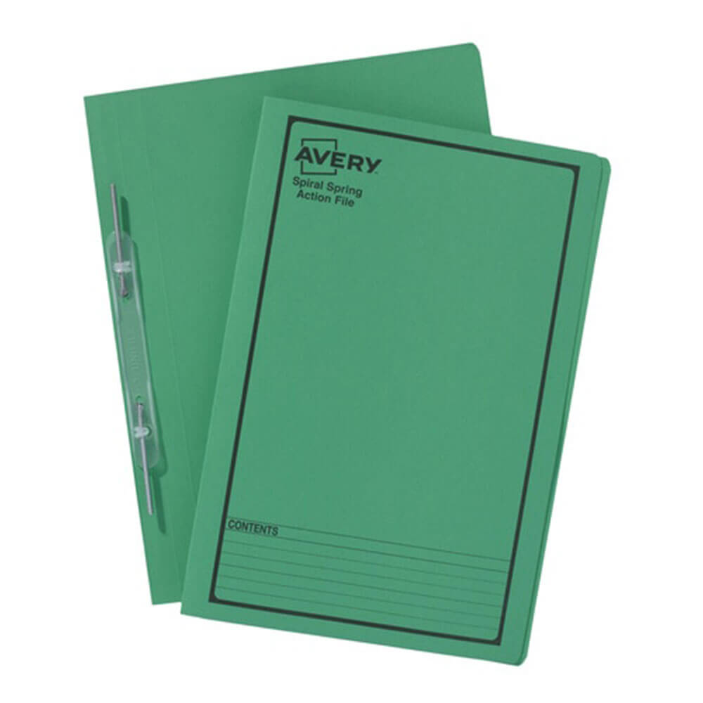 Avery Black Printed Spring Spiral Foolscap (25pk)