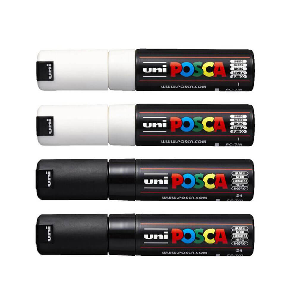 UNI POSCA 4,5 mm Tip Marker Assortered (4PK)