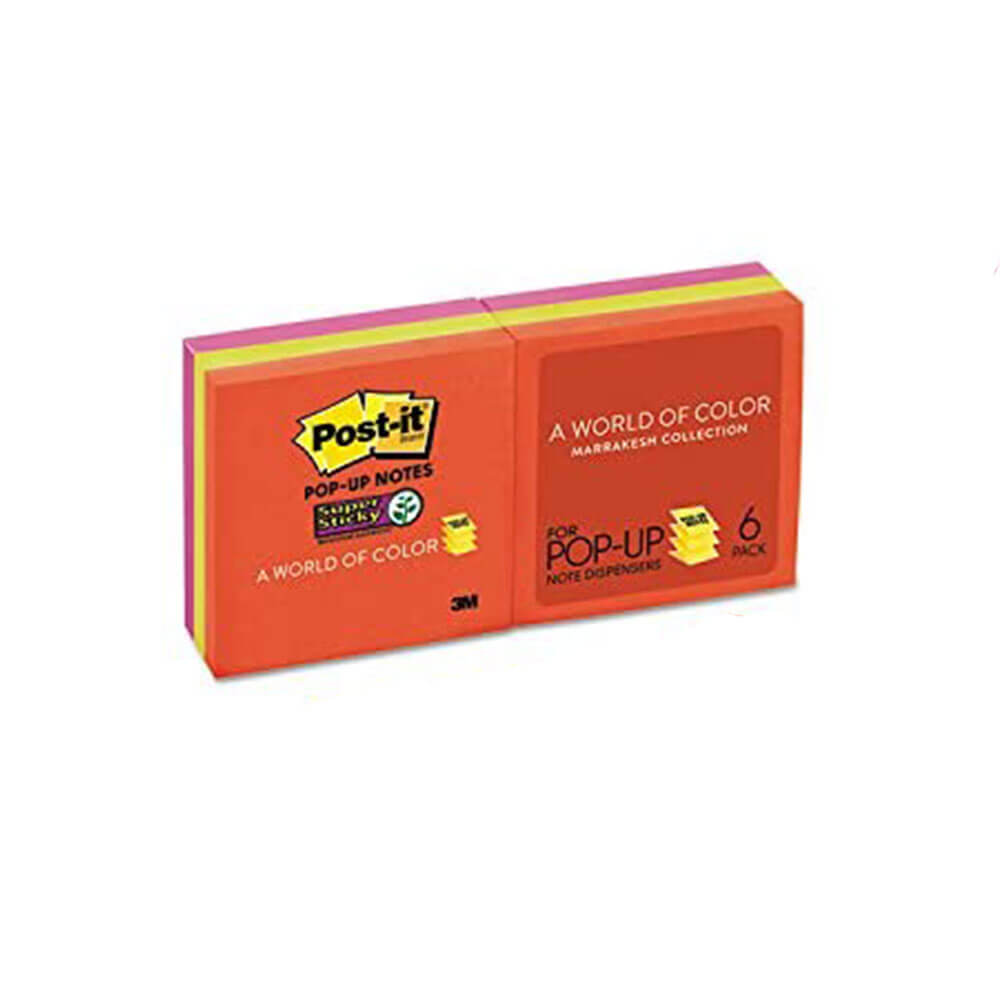 Post-it Super Stick-up-noter 76x76mm (6PK)