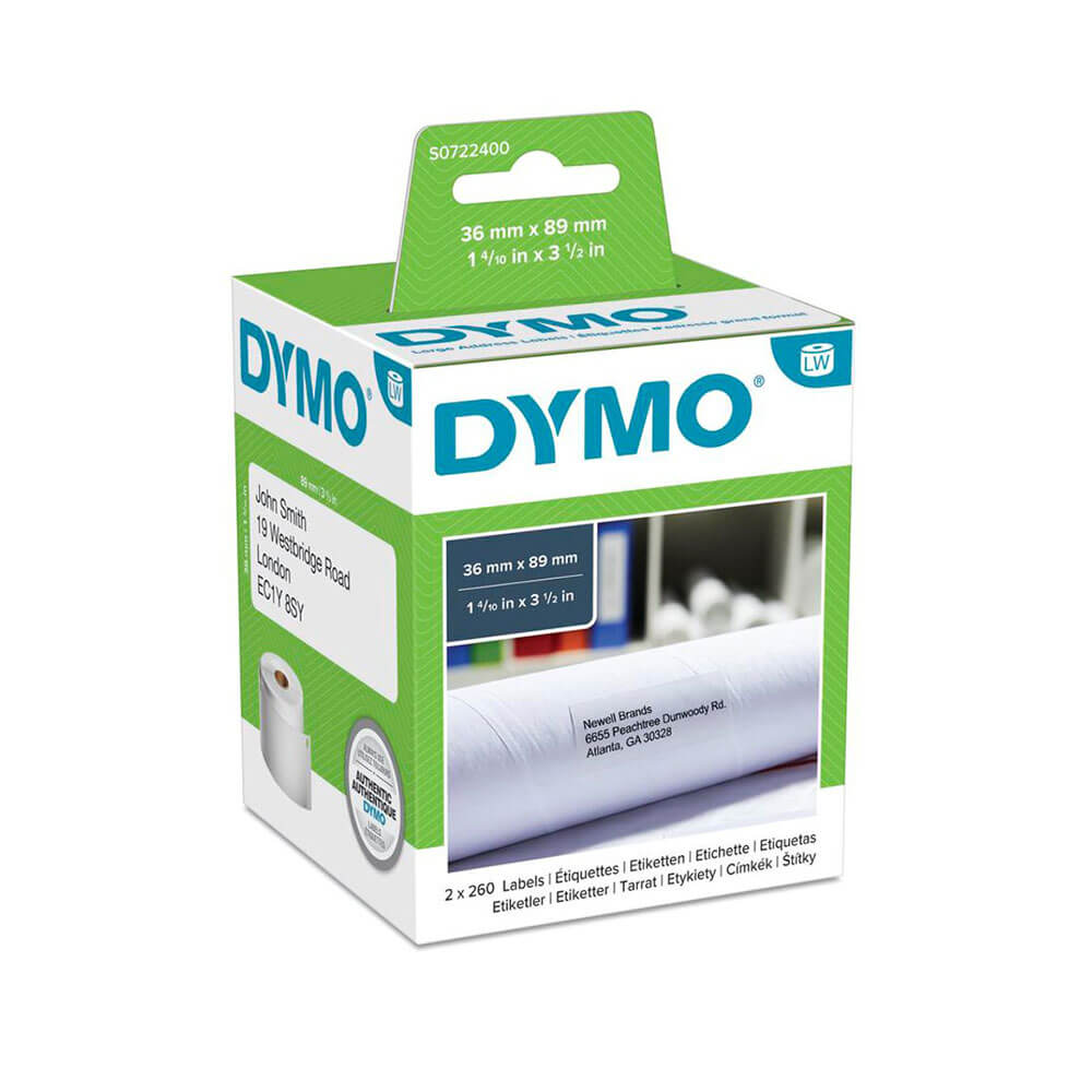 Dymo labelwriter adresse label white (2 ruller)