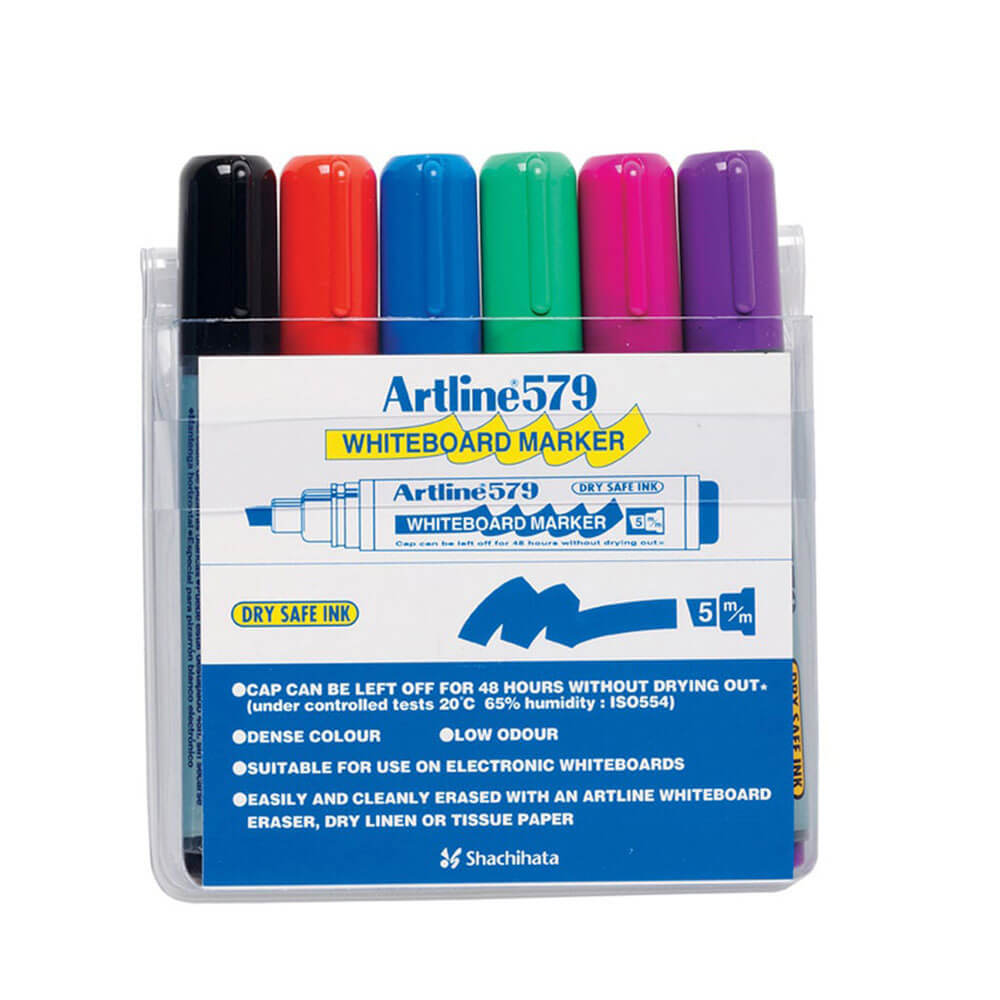 Marcador de pizarra de Artline 5 mm de cincel surtido