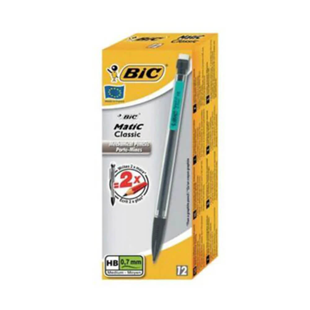 Lápis mecânicos originais do BIC Matic 0,7 mm 12pcs (variados)