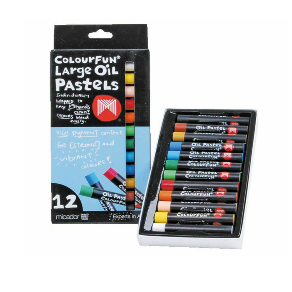 Micador Oil Pastels 12pk Assorted (Large)