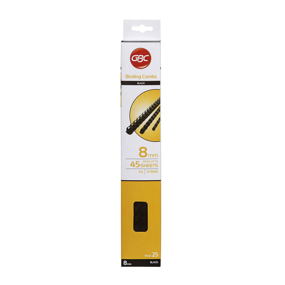 GBC 21 Pierścieni Combs 25pk (czarny)