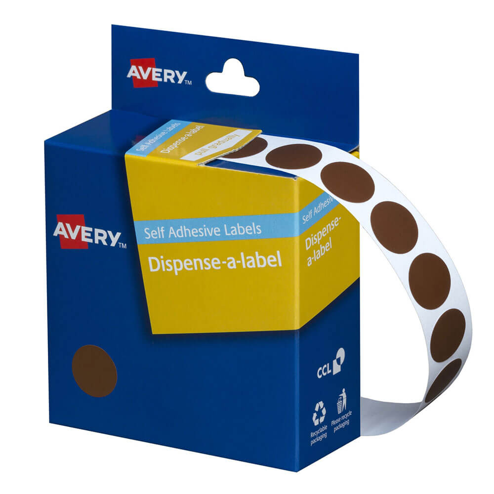 Étiquettes à points auto-adhésives Avery 14 mm (1050pcs)