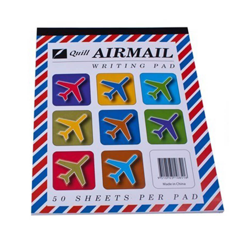 Quill Airmail styrte skrivepute (50 ark)