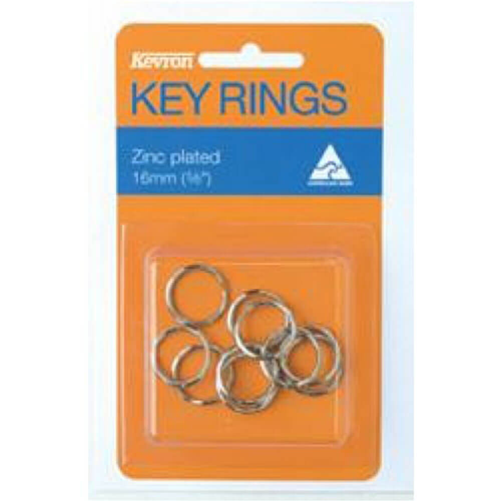 Kevron Key Rings 10pk (Zinc chapado)