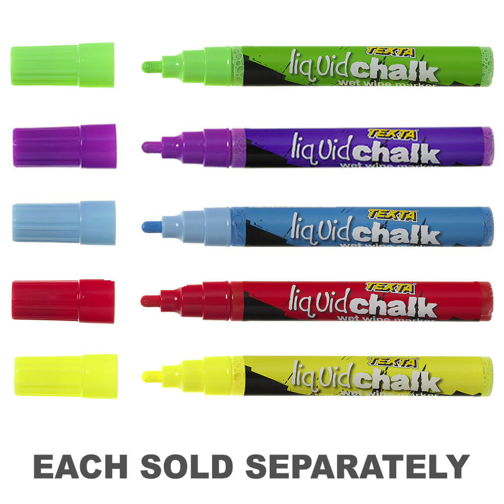 Texta Liquid Chalk Bullet Tip Wet Wipe Marker