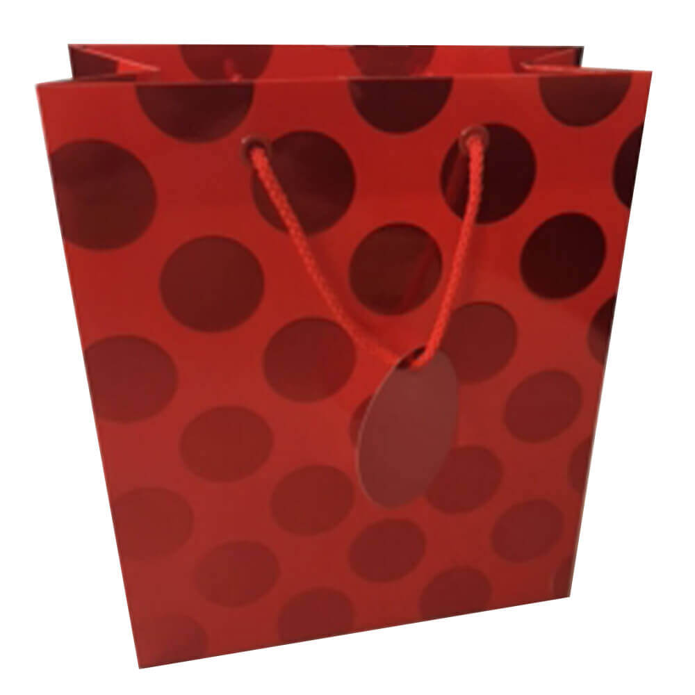 OzCorp Folie Dot Gift Bag (rød)