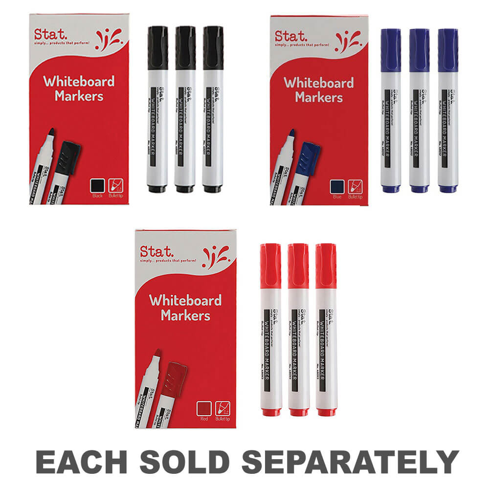 Stat 2.0mm Bullet Nib Whiteboard Marker (Box of 12)