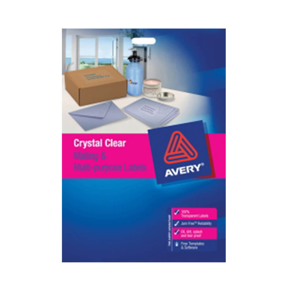 Étiquette laser Avery Clear (pack de 25)