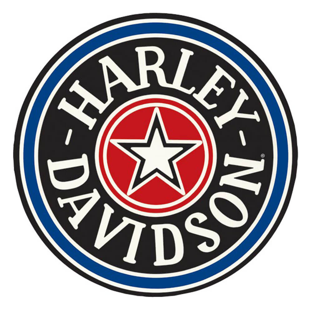 Harley Davidson die cut präglad tennskylt