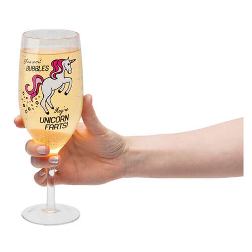 BigMouth Unicorn Farts Champagne Glass