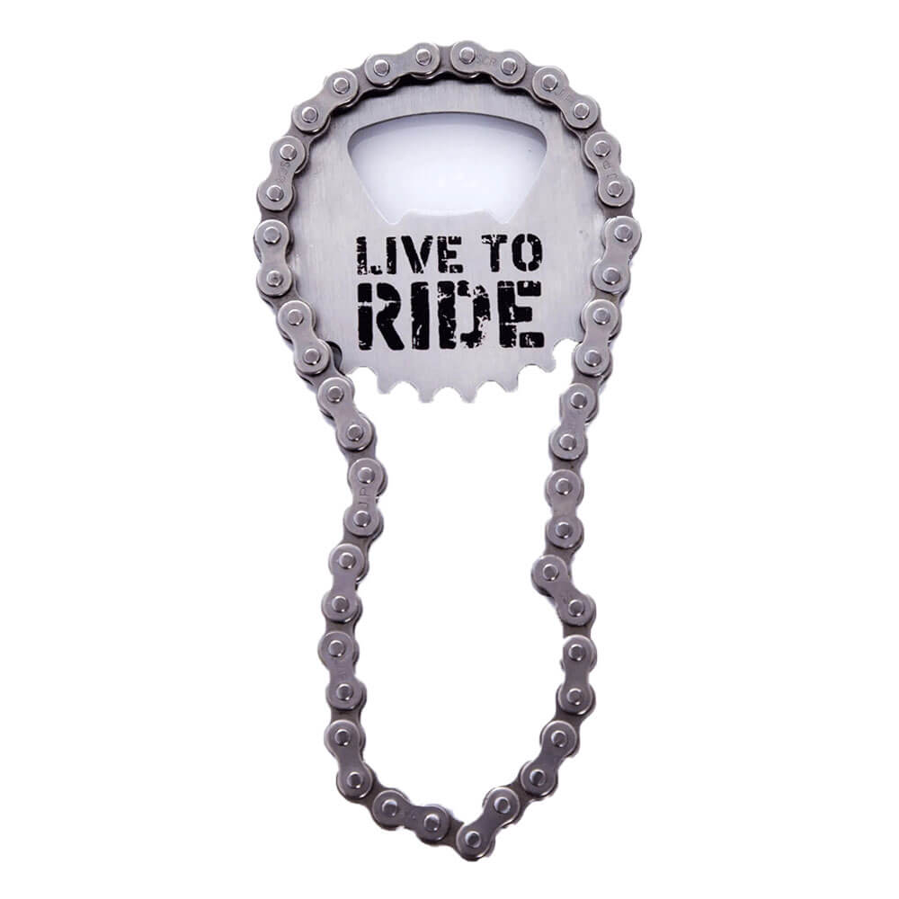 Live to Ride Bike Chain Bottle Opener